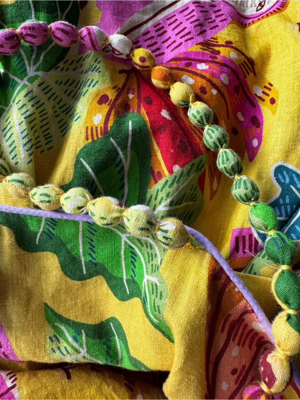 Anthropologie FARM Rio Yellow Beaks & Bananas Blouse is a tropical dream XL - Picture 6 of 10